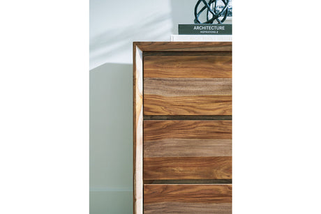 Dressonni Brown Dresser and Mirror from Ashley - Luna Furniture