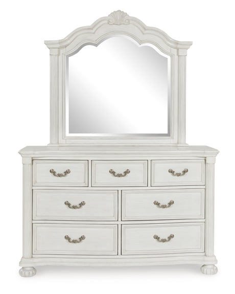 Montelaine Antique White Bedroom Mirror (Mirror Only) from Ashley - Luna Furniture