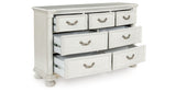 Montelaine Antique White Dresser from Ashley Furniture - Luna Furniture