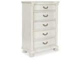 Montelaine Antique White Chest of Drawers from Ashley - Luna Furniture