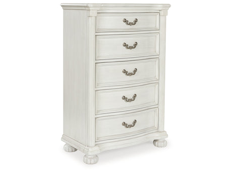 Montelaine Antique White Chest of Drawers from Ashley - Luna Furniture