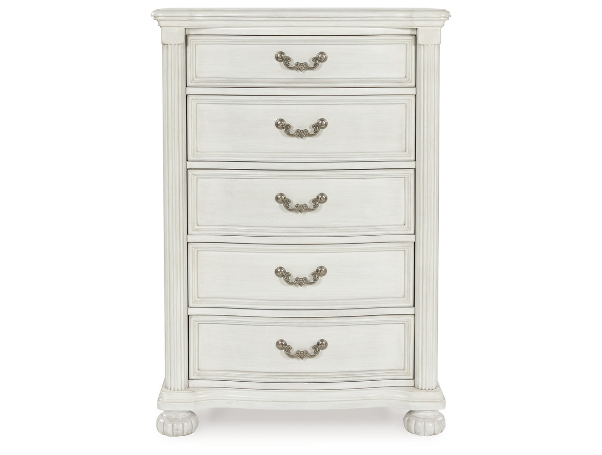 Montelaine Antique White Chest of Drawers from Ashley - Luna Furniture