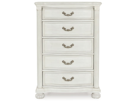 Montelaine Antique White Chest of Drawers from Ashley - Luna Furniture