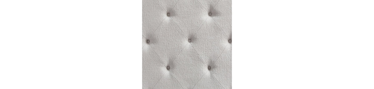 Montelaine Antique White California King Upholstered Panel Bed from Ashley - Luna Furniture