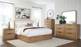 Pamaria Light Brown Upholstered Panel Bed Bedroom Set from Ashley - Luna Furniture