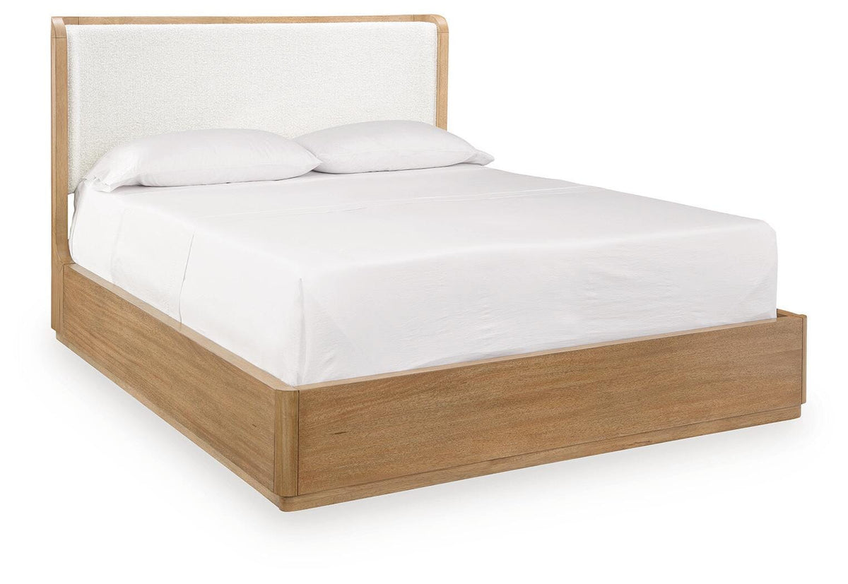 Pamaria Light Brown Queen Upholstered Bed from Ashley - Luna Furniture