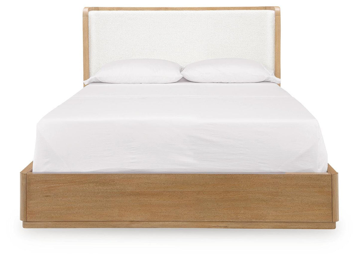 Pamaria Light Brown Queen Upholstered Bed from Ashley - Luna Furniture