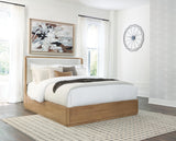 Pamaria Light Brown Queen Upholstered Bed from Ashley - Luna Furniture