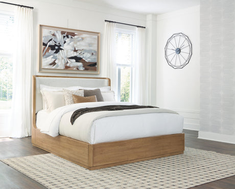 Pamaria Light Brown Queen Upholstered Bed from Ashley - Luna Furniture