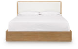 Pamaria Light Brown King Upholstered Bed from Ashley - Luna Furniture