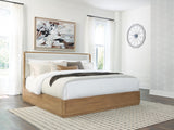 Pamaria Light Brown King Upholstered Bed from Ashley - Luna Furniture
