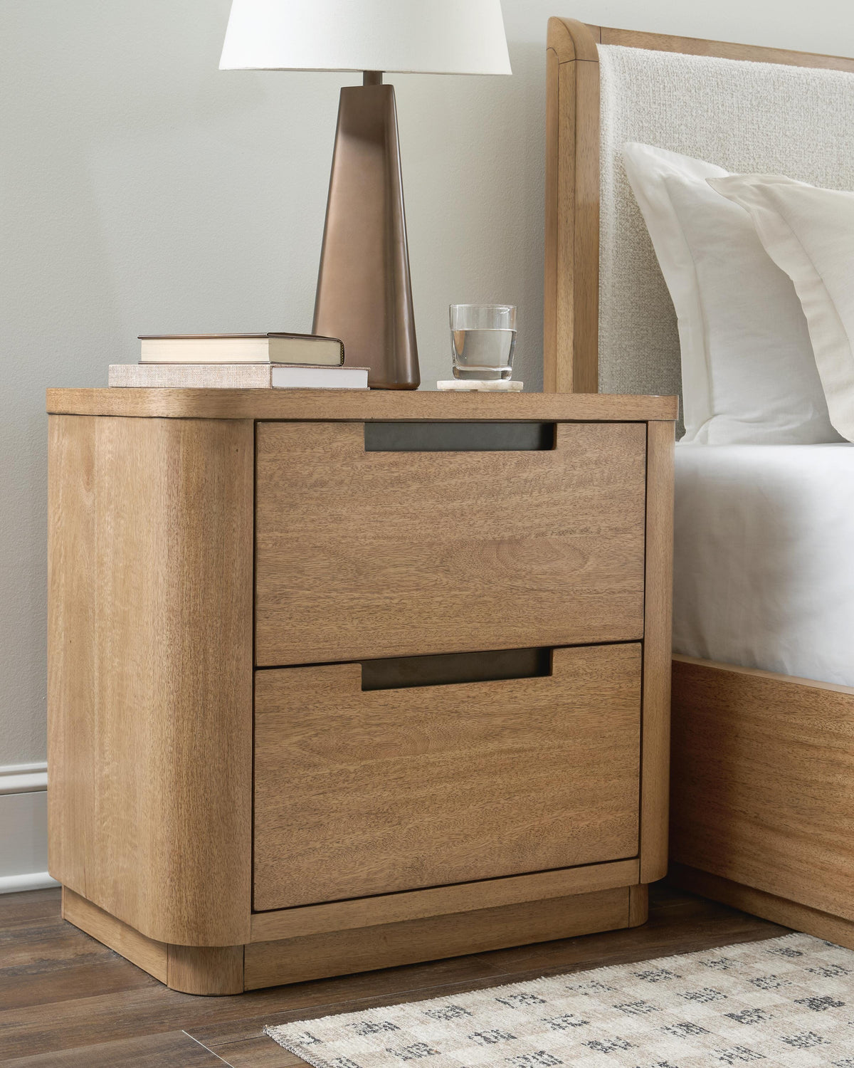 Pamaria Light Brown Upholstered Panel Bed Bedroom Set from Ashley - Luna Furniture