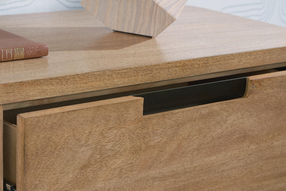 Pamaria Light Brown Dresser and Mirror from Ashley - Luna Furniture