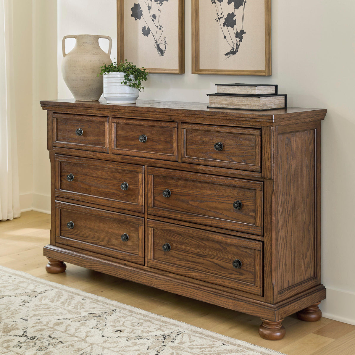 Zackaryn Warm Brown Dresser from Ashley - Luna Furniture