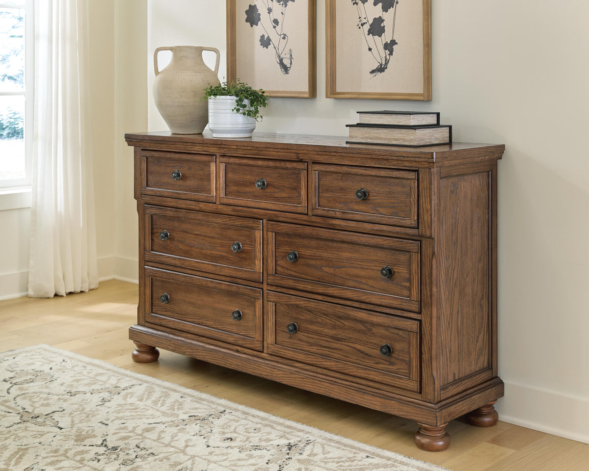 Zackaryn Warm Brown Dresser from Ashley - Luna Furniture