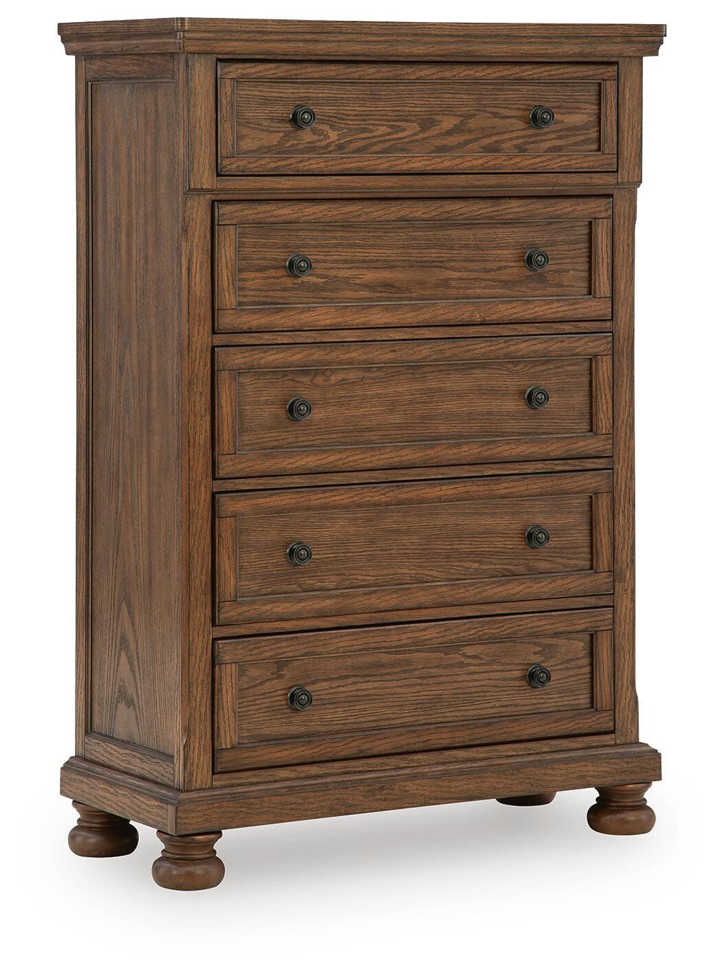 Zackaryn Warm Brown Chest of Drawers from Ashley - Luna Furniture