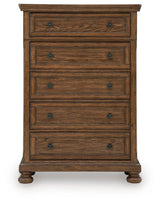 Zackaryn Warm Brown Chest of Drawers from Ashley - Luna Furniture