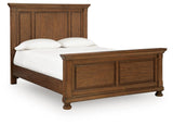 Zackaryn Warm Brown Queen Panel Bed from Ashley - Luna Furniture