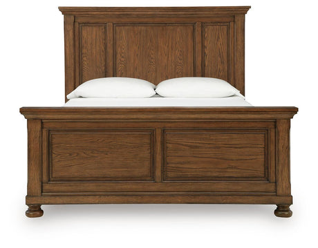 Zackaryn Warm Brown Queen Panel Bed from Ashley - Luna Furniture