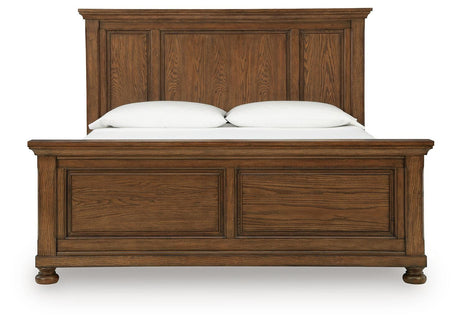 Zackaryn Warm Brown King Panel Bed from Ashley - Luna Furniture