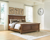 Zackaryn Warm Brown King Panel Bed from Ashley - Luna Furniture