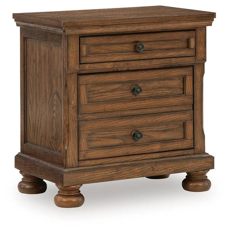 Zackaryn Warm Brown Nightstand from Ashley - Luna Furniture