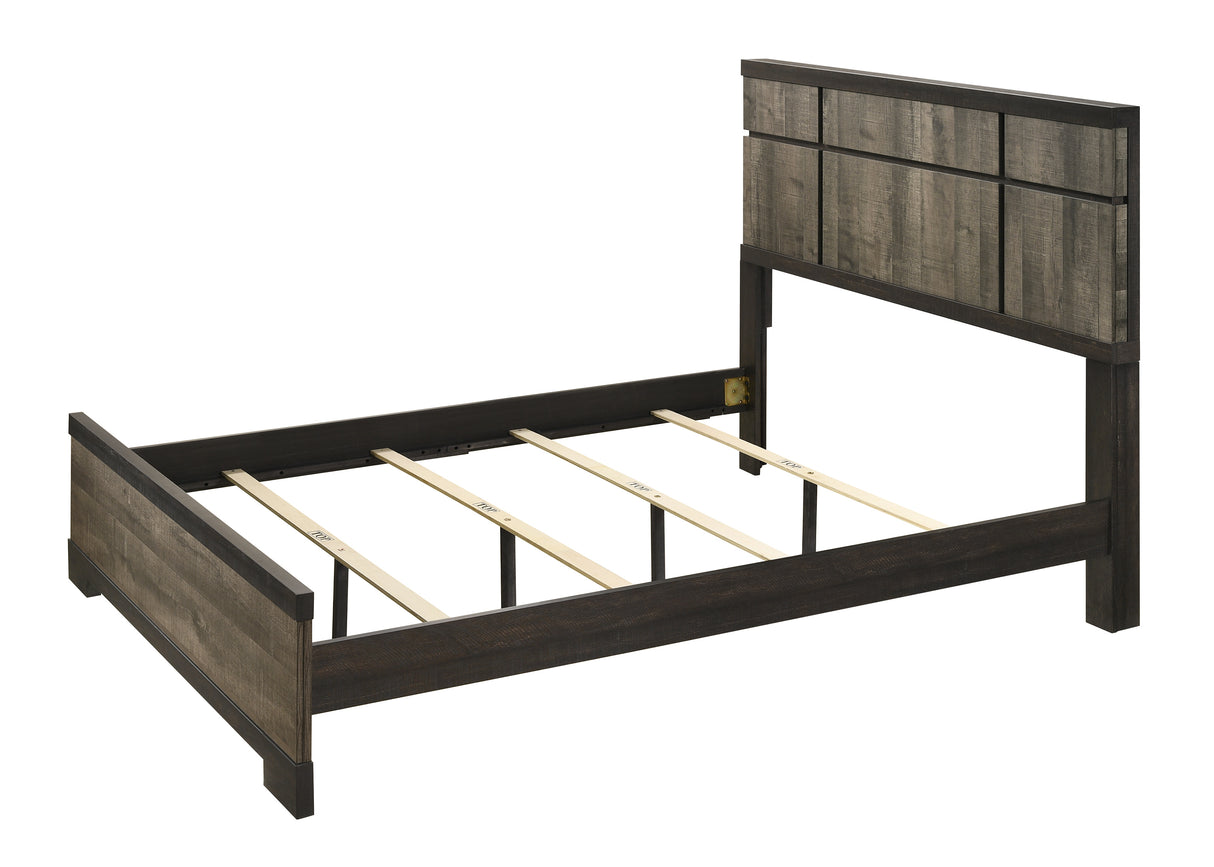 Remington Brown/Gray King Panel Bed