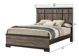 Remington Brown/Gray Queen Panel Bed
