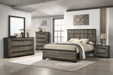 Remington Brown/Gray King Panel Bed from Crown Mark - Luna Furniture