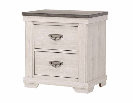 Leighton Cream/Brown Nightstand from Crown Mark - Luna Furniture