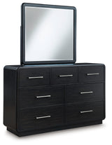 Rowanbeck Gray/Black Upholstered Panel Bedroom Set from Ashley Furniture - Luna Furniture