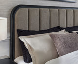 Rowanbeck Gray/Black California King Upholstered Panel Bed from Ashley Furniture - Luna Furniture