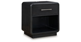 Rowanbeck Black Nightstand from Ashley Furniture - Luna Furniture