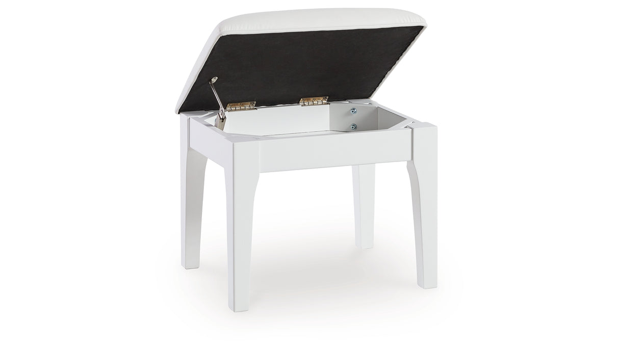 Chalanna Vanity, Mirror and Stool from Ashley - Luna Furniture