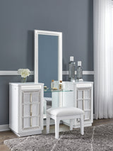 Chalanna White Vanity with Mirror from Ashley Furniture - Luna Furniture
