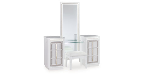 Chalanna Vanity, Mirror and Stool from Ashley Furniture - Luna Furniture
