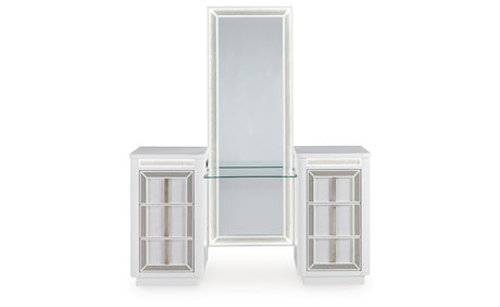 Chalanna White Vanity with Mirror from Ashley - Luna Furniture