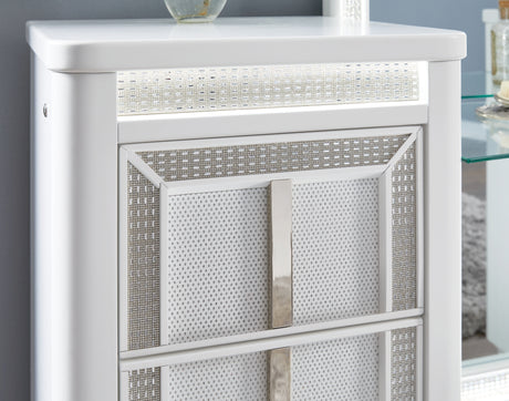 Chalanna White Vanity with Mirror from Ashley - Luna Furniture