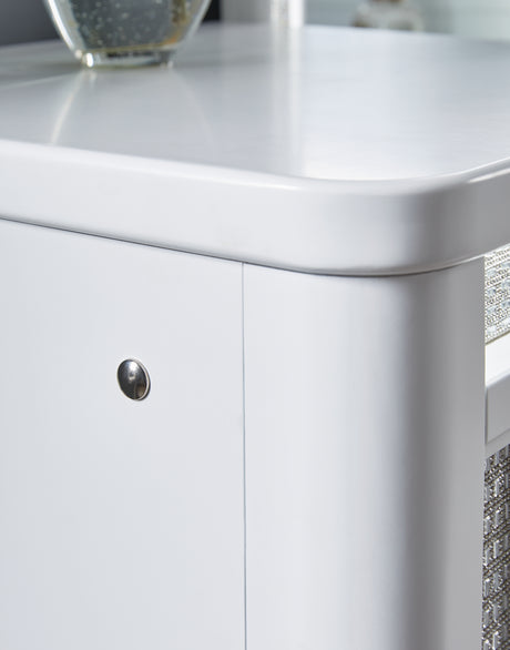 Chalanna White Vanity with Mirror from Ashley - Luna Furniture