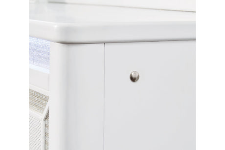 Chalanna White Dresser and Mirror from Ashley - Luna Furniture