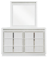 Chalanna White Dresser and Mirror from Ashley Furniture - Luna Furniture