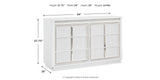 Chalanna King Upholstered Storage Bed with Dresser in White from Ashley - Luna Furniture