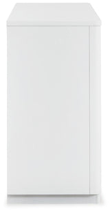 Chalanna Queen Upholstered Storage Bed with Dresser in White from Ashley Furniture - Luna Furniture