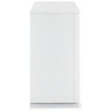 Chalanna King Upholstered Storage Bed with Dresser in White from Ashley - Luna Furniture
