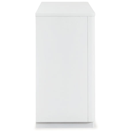 Chalanna Queen Upholstered Storage Bed with Dresser and 2 Nightstands in White from Ashley Furniture - Luna Furniture