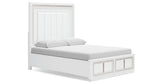 Chalanna Queen Upholstered Storage Bed with Dresser in White from Ashley Furniture - Luna Furniture
