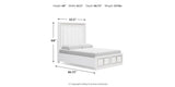 Chalanna Queen Upholstered Storage Bed with Dresser in White from Ashley Furniture - Luna Furniture
