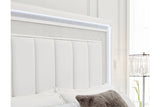 Chalanna White California King LED Upholstered Storage Platform Bed from Ashley - Luna Furniture