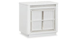 Chalanna California King Upholstered Storage Bed with Dresser and Nightstand in White from Ashley Furniture - Luna Furniture