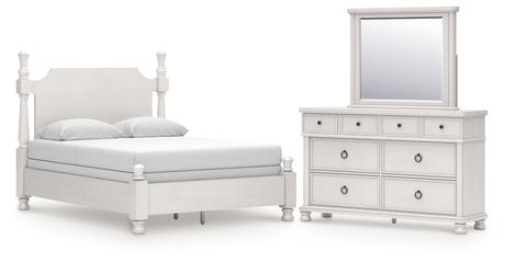 Rowlenstown Queen Poster Bed, Dresser and Mirror from Ashley Furniture - Luna Furniture